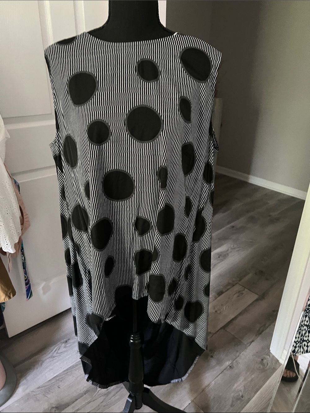 Patrizia Luca Black and White Striped Women’s top